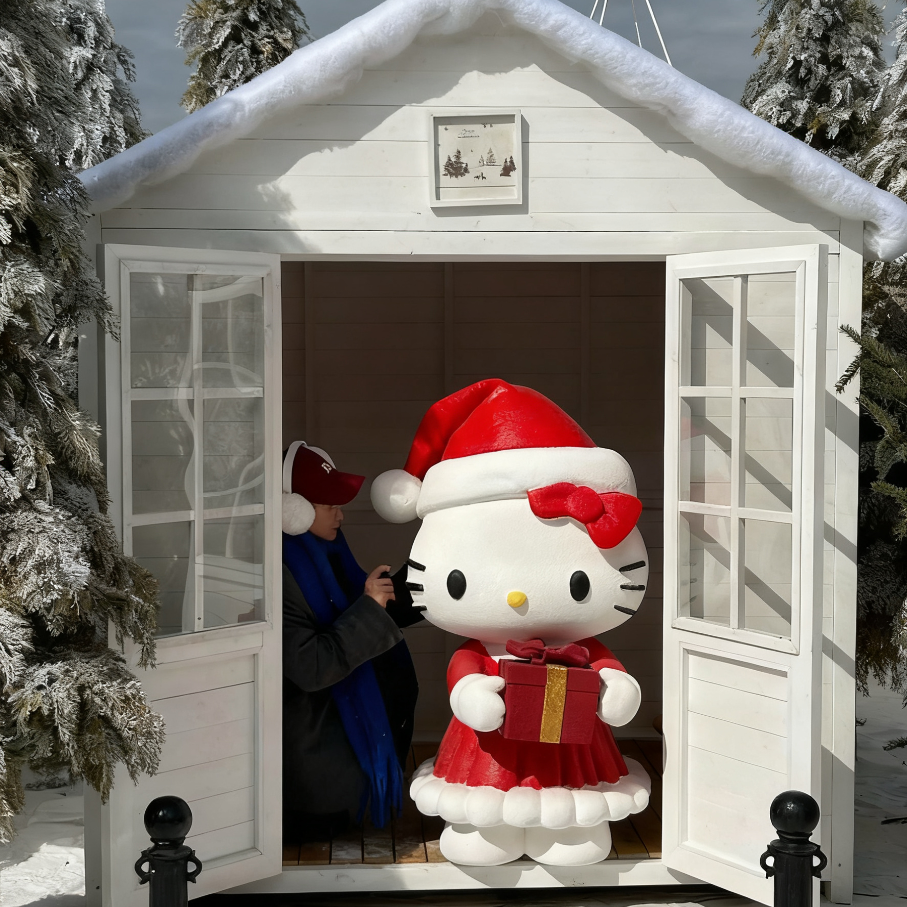 玻璃钢HelloKitty户外雕塑定制