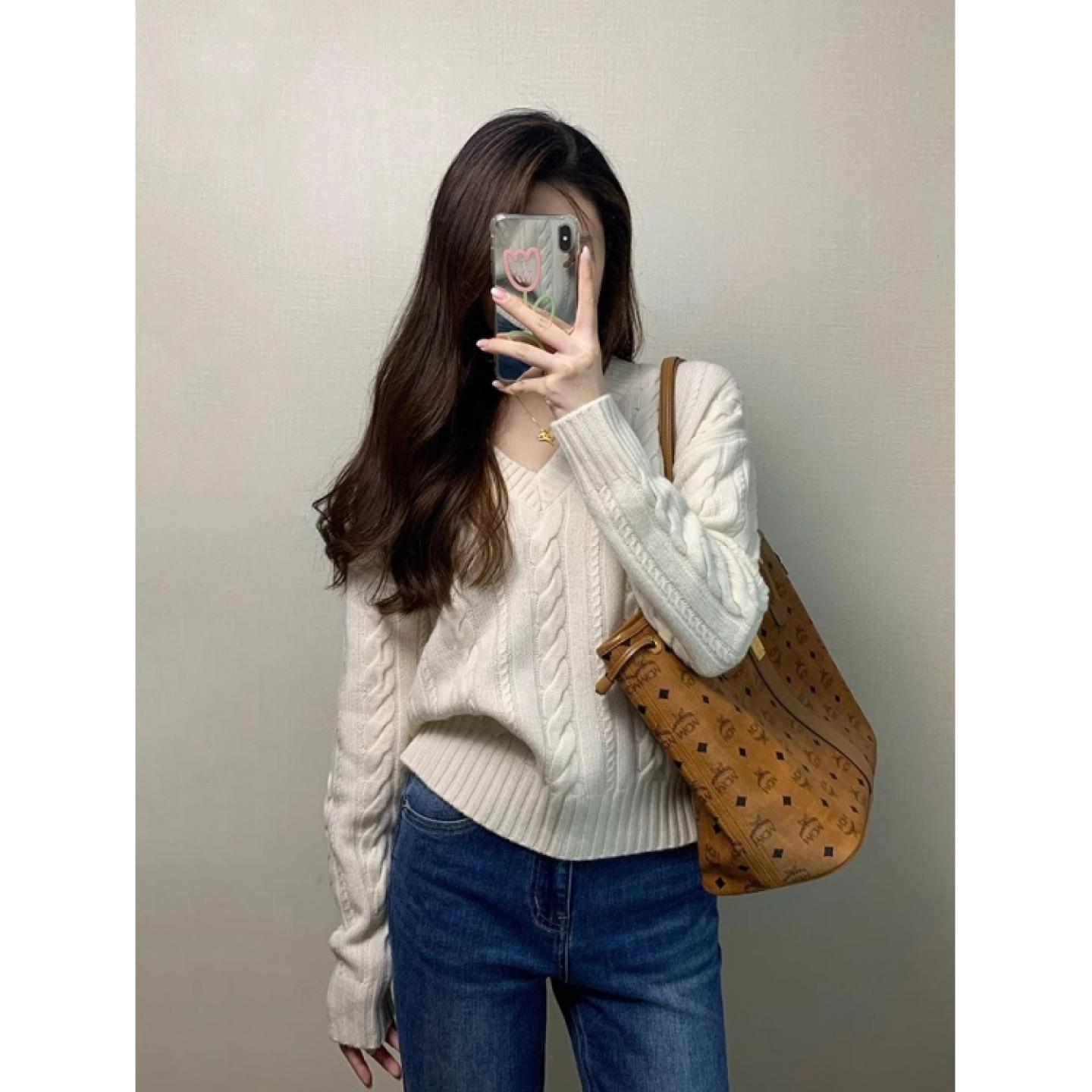 100%纯山羊绒毛衣女加厚