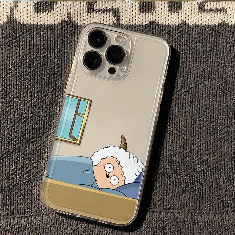 睡觉懒羊羊适用苹果17手机壳卡通适用vivo透明适用iPhone适用小米17壳透明软硅胶手机壳简约可爱软壳