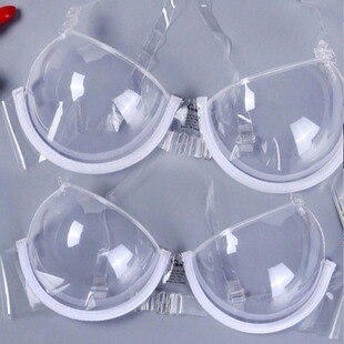 temu希音欧美透明隐形一次性旅行免洗TPU塑料无钢圈文胸