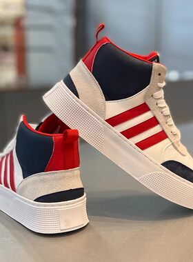 ZongCaileader香港潮牌男鞋新款舒适潮流小白鞋休闲厚底高帮鞋男