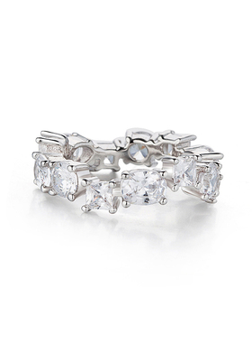 Glam Ever时尚系列 银白色时尚甜美清新指间搭戒指女小指环尾戒