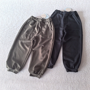 160码 太空棉宽松弹力休闲长裤 外贸日单春秋款 薄款 男女童装 120