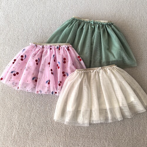 2-8岁~外贸Y单四季款女童装 甜美风柔软三层柔纱半身裙蓬蓬裙纱裙