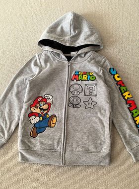 140-170码~外贸Y单男童装 卡通拉链连帽加绒休闲外套