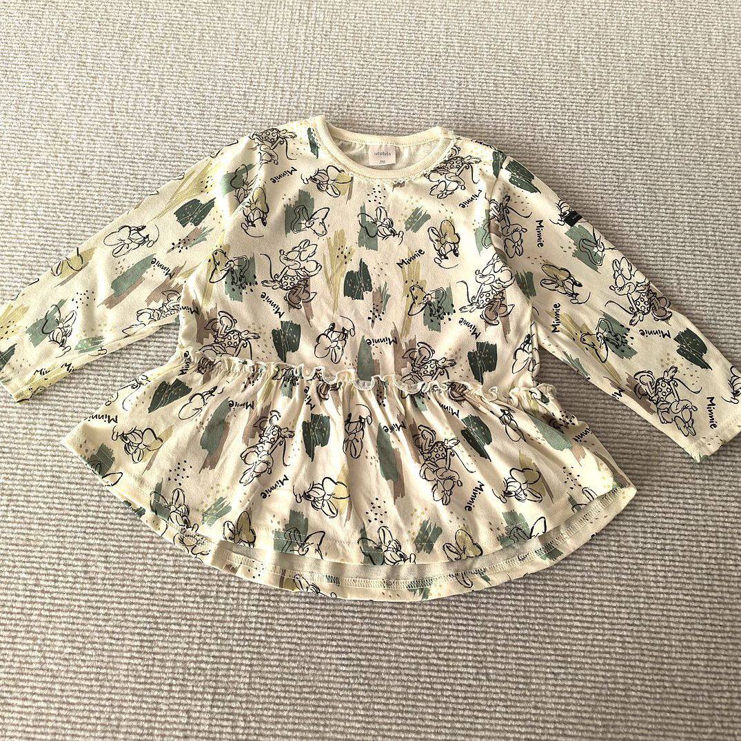 100-120码~外贸日单春秋款女童装 纯棉卡通满印长袖T恤衫裙图片