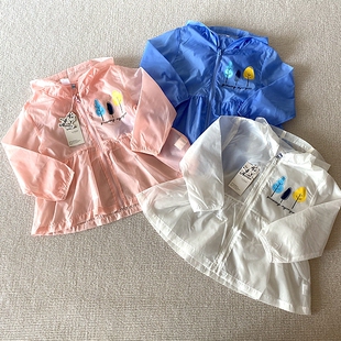 110-150码~夏装女童装 裙式轻薄皮肤衣防晒衣休闲外套