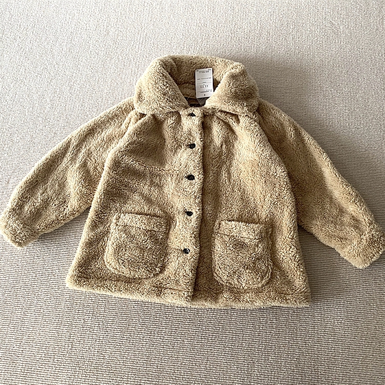 130-160码~外贸日单冬装女童装 厚实珊瑚绒大领子休闲外套家居服