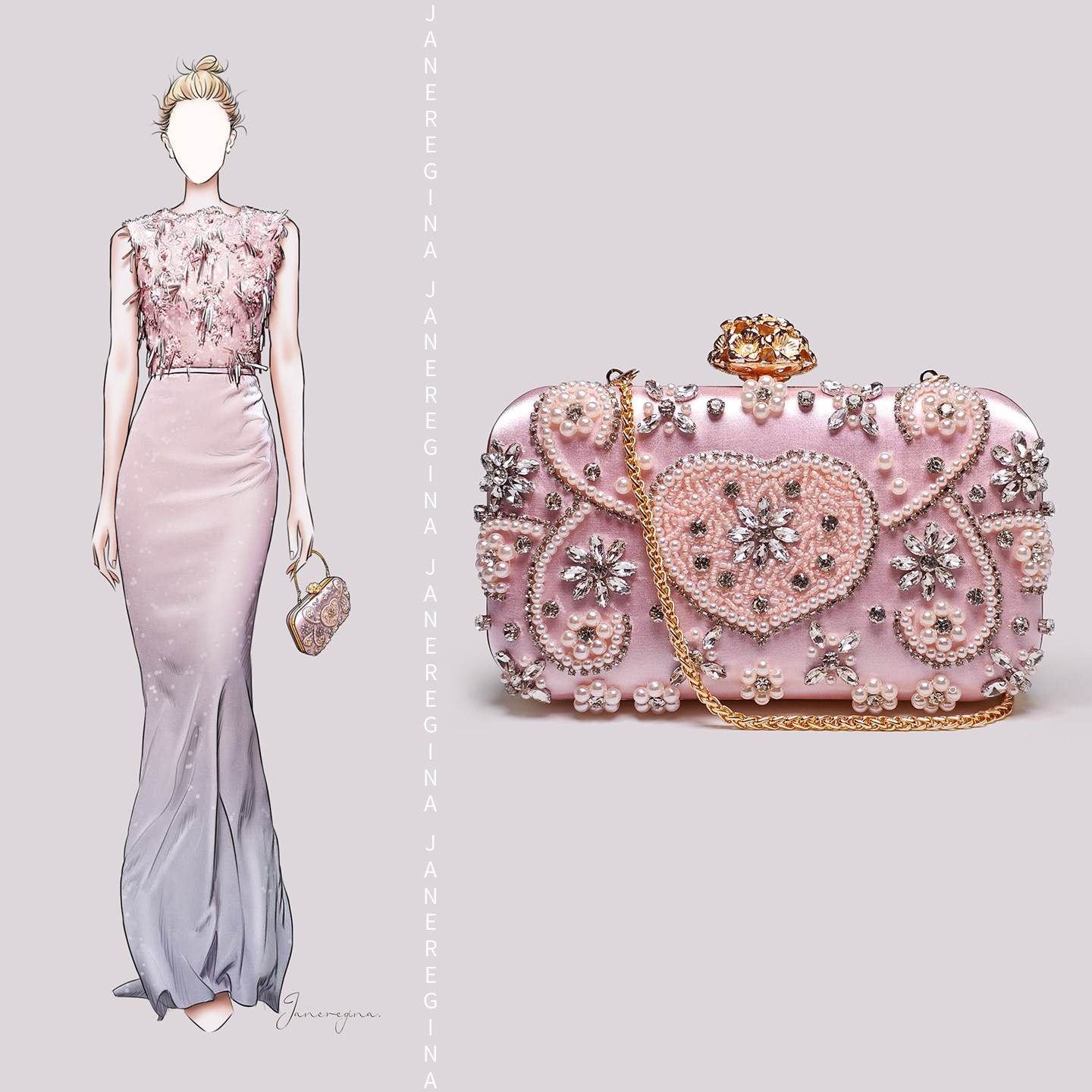 晚宴礼服搭配手拿包甜美爱心粉色包包精致高档旗袍手提珍珠水钻包,箱包皮具/热销女包/男包,手拿包,淘宝优惠券,粉丝福利购,淘宝优惠卷