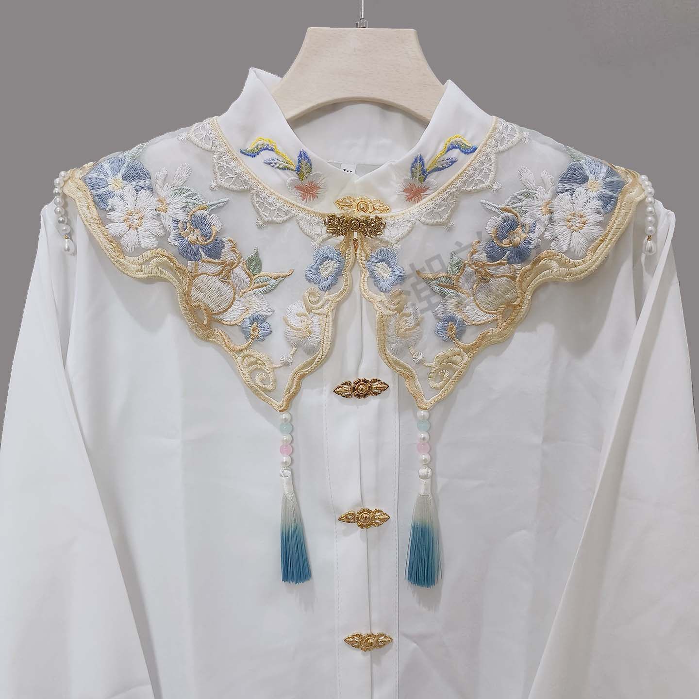假领子女云肩马面裙毕业服