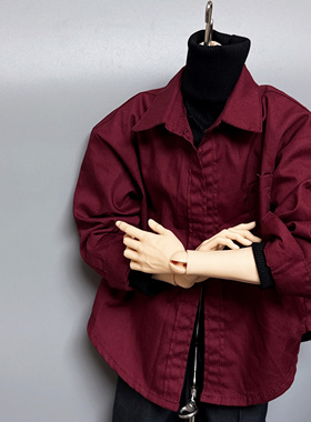 BJD娃娃衣服大叔衬衫ID75叔DAD70特四大四普四黑白色学生落肩衫