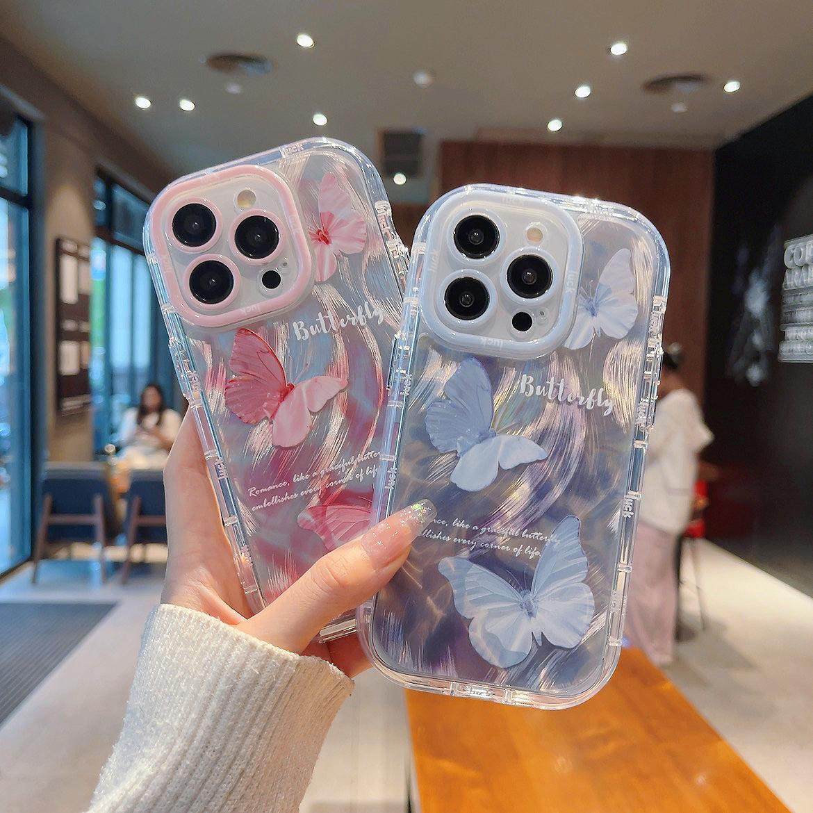 晕染渐变蝴蝶适用苹果17promax手机壳iPhone16/15/14/13硅胶防摔小米17/15简约ins风时尚红米K90羽纱保护壳软,3C数码配件,手机保护套/壳,淘宝优惠券,粉丝福利购,淘宝优惠卷