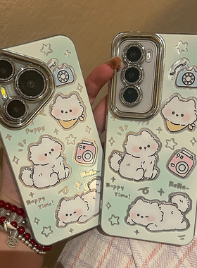 卡通精孔防摔双层手机壳适用华为pura70pro全包可爱小猫P60/50/40高级感Reno12/11pro情侣iPhone16Promax女款
