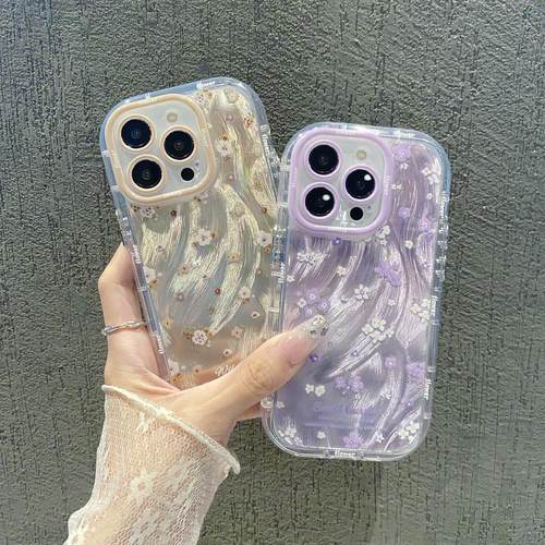 创意羽纱满屏碎花ins风手机壳