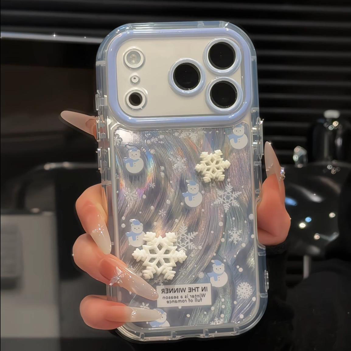 苹果17/16雪人雪花ins风手机壳