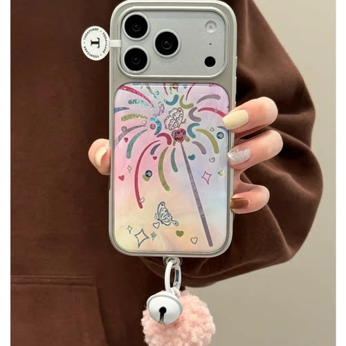 炫彩鎏金渐变烟花棒手机壳