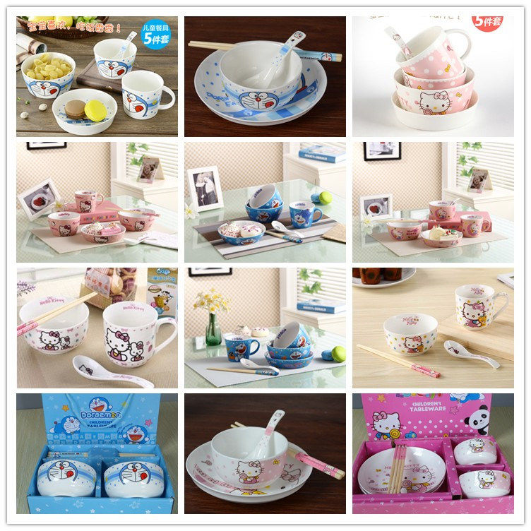 Special Offer children Cartoon ceramics tableware A dream duo Korean Dishes suit HelloKitty Jingle catin the Tableware , Tableware , Bowl  category - from Buy2taobao.com to provide professional Taobao agent buy service