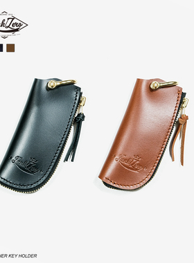 TANKZERO意大利高脂植鞣革手作复古车钥匙包随身零钱包TALON拉链