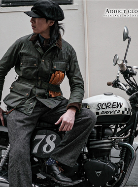 AddictClothes WAXED BMC日产英式油蜡四袋机车夹克限定英国绿色