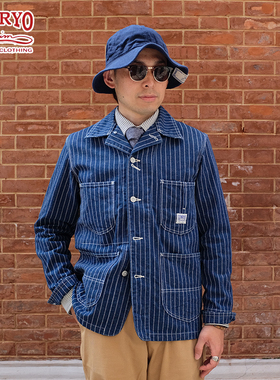 TENRYO日产冈山13oz wabash日系美式复古拔染工装夹克外套咔叽男