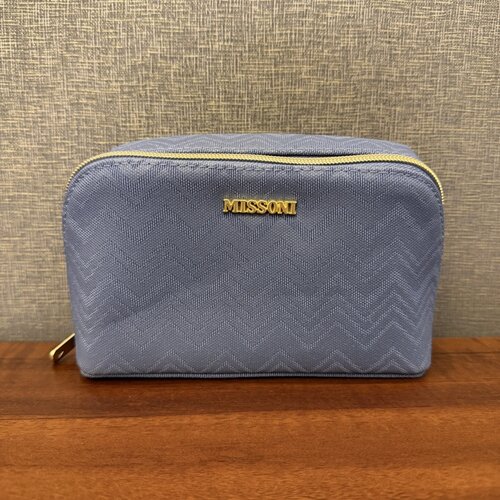 MISSONI蓝拉链便携化妆包