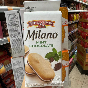 香港代购 美国非凡农庄PEPPERIDGE FARM米兰巧克力夹心曲奇饼零食