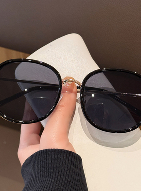 黑色太阳镜女款大脸显瘦防紫外线