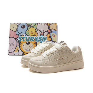 STURYSN 七巧板奶油面包鞋女ins小众百搭休闲板鞋2025新款小白鞋