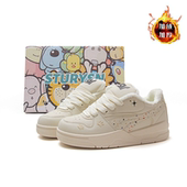 小白鞋 STURYSN 2025冬季 新款 奶油色加棉厚底面包鞋 女保暖休闲板鞋