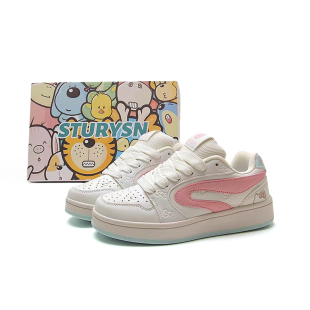 STURYSN 原创白粉月可爱面包鞋女学生百搭休闲板鞋2025新款小白鞋