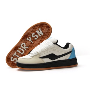 STURYSN 白黑蓝情侣面包鞋女ins潮复古百搭运动休闲板鞋2025新款