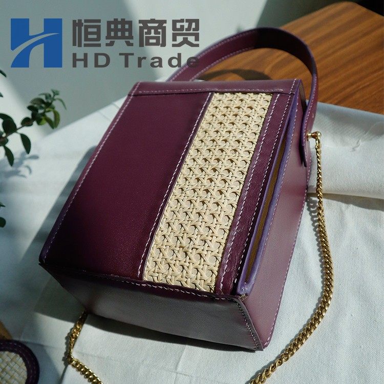 原创夹层纯手工休闲时尚手提葡萄紫色大容量方形编织包  恒典藤编,箱包皮具/热销女包/男包,通用款女包,淘宝优惠券,粉丝福利购,淘宝优惠卷