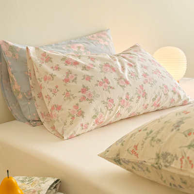 全棉复古田园文艺小碎花枕套柔软