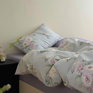 复古怀旧田园小碎花全棉被套单件四件套纯棉被罩双人150x200x230c