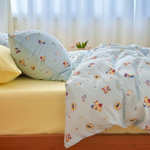 卡通可爱A类全棉双层纱被套单件纯棉儿童被罩单人150 230男孩 200