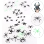 Halloween trang trí mạng nhện Nhà ma ám mô phỏng kinh dị Flocking Barbed Spider Bar Dress Up Spider Silk - Sản phẩm Đảng / Magic / Hiệu suất đồ hóa trang cho bé gái