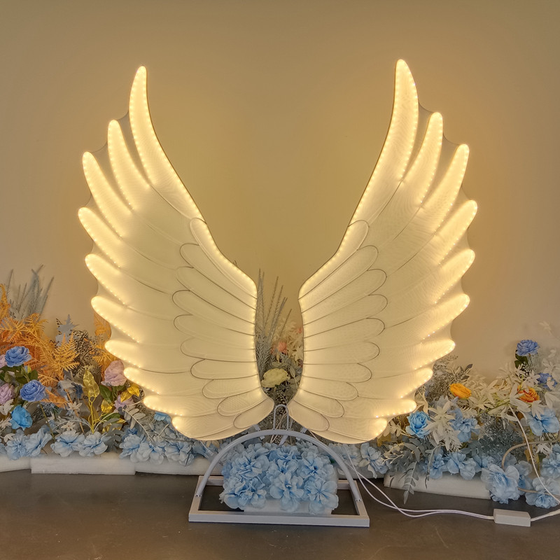 婚庆道具发光蝴蝶翅膀天使之翼比翼双飞舞台装饰吊顶挂件婚礼路引