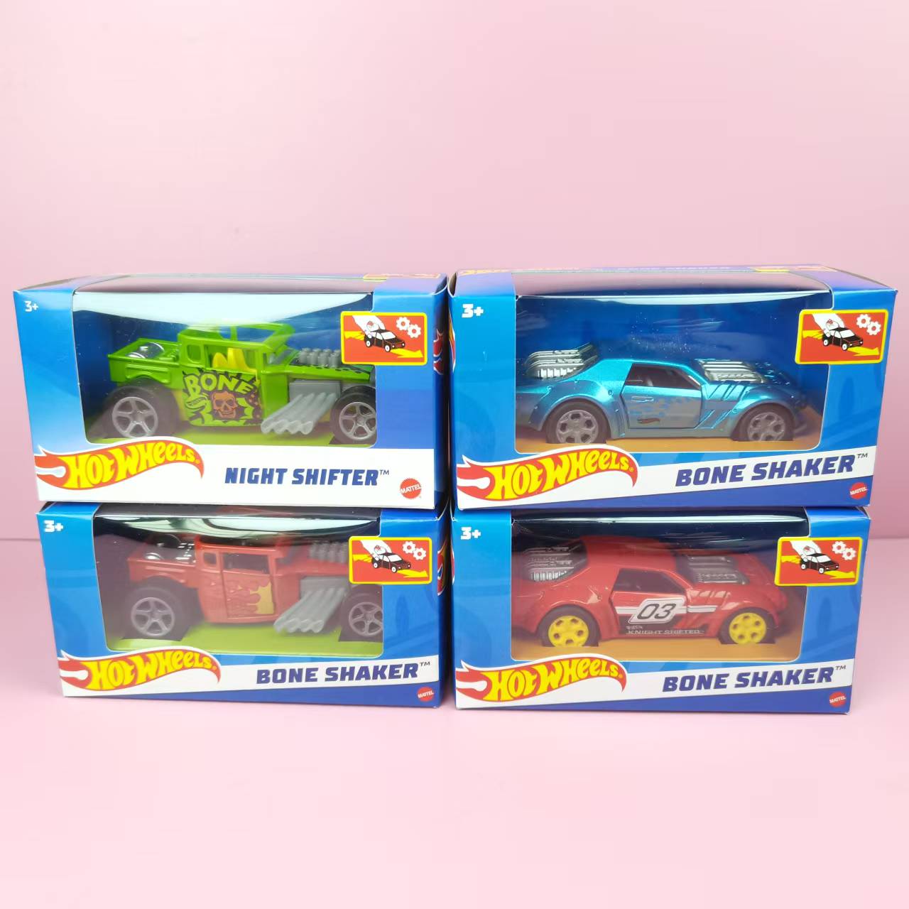 HOT WHEEL风火轮塑料合金车可回力车门可开滑行小汽车玩具