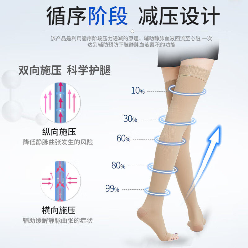 一级压力长筒袜医用弹力袜舒尔美