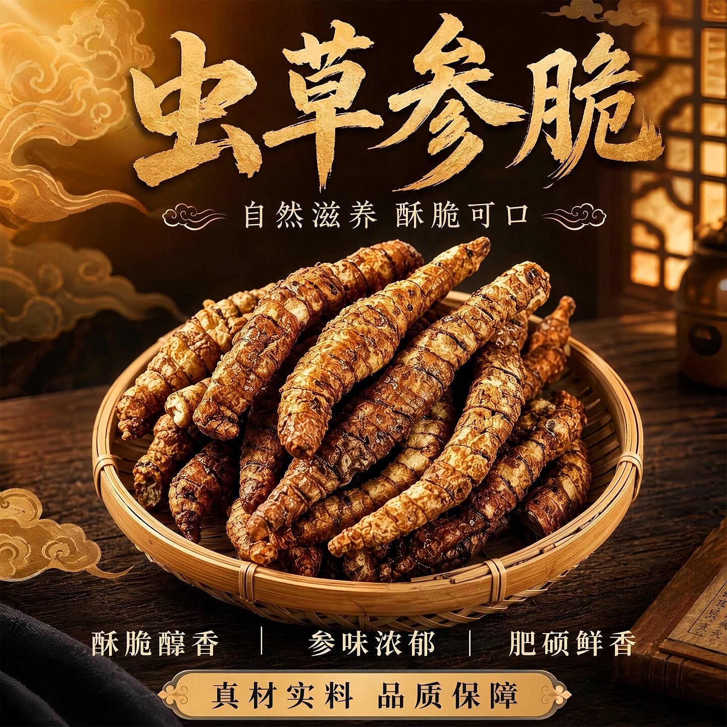 【云南特产】虫草参脆野生即食休闲滋补零食原味酥脆地参当季新货