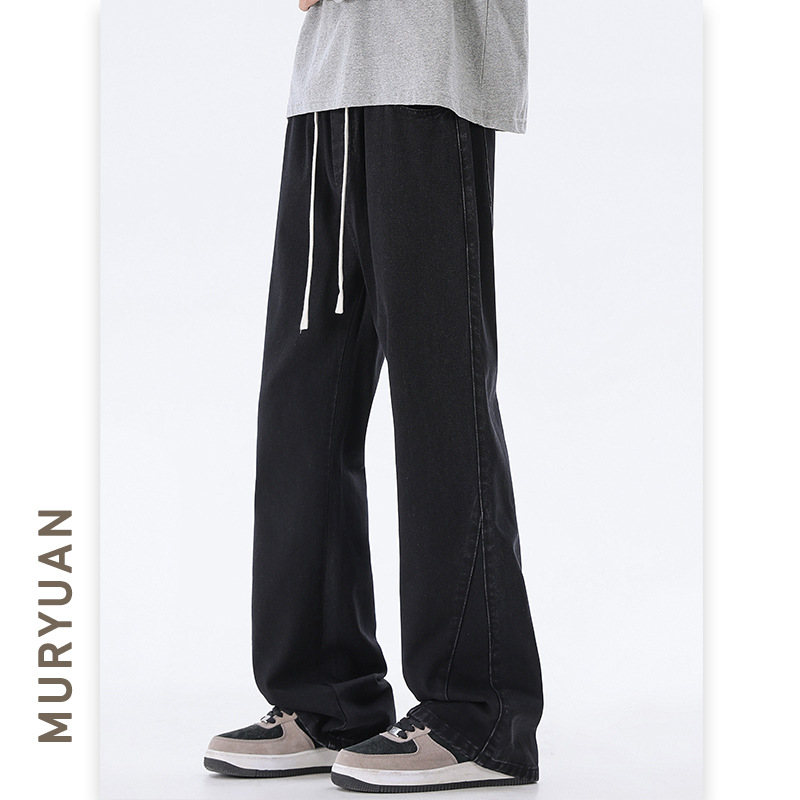 智快鱼潮流前线官方旗舰店素拼男装崔布局笨小孩牛仔裤男潮牌痞帅