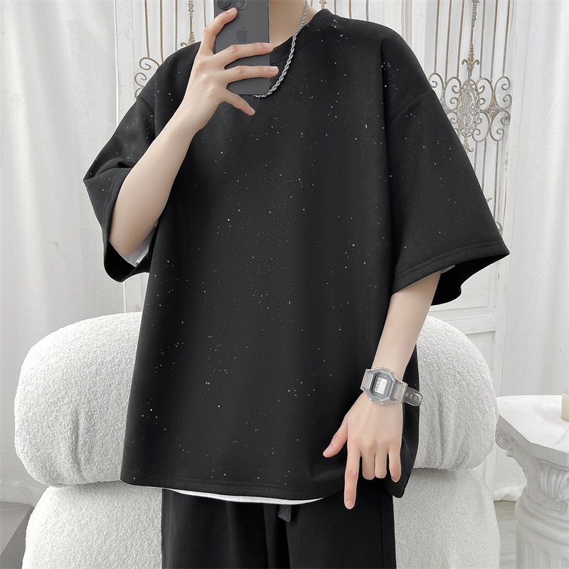 智快鱼官方旗舰店素拼bsija唯品会官网男装正品牌七彩马短袖t恤男