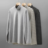 Бархатная демисезонная удерживающая тепло утепленный лонгслив, в американском стиле, высокий воротник