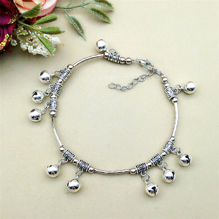 桂林云南民族饰品复古风藏银苗银铃铛脚链女学生简约表演时尚在类目 饰品/流行首饰/时尚饰品新, 脚链中 - 来自Buy2taobao.com提供专业的淘宝代购服务