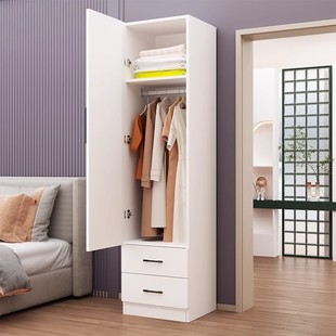 实木单门衣柜儿童家用卧室衣橱小户型储物收纳柜美容院柜定制柜子