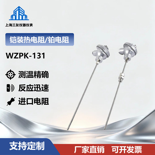 Pt100铠装热电偶WZPK-131 136 138 231 236 238铂电阻温度传感器