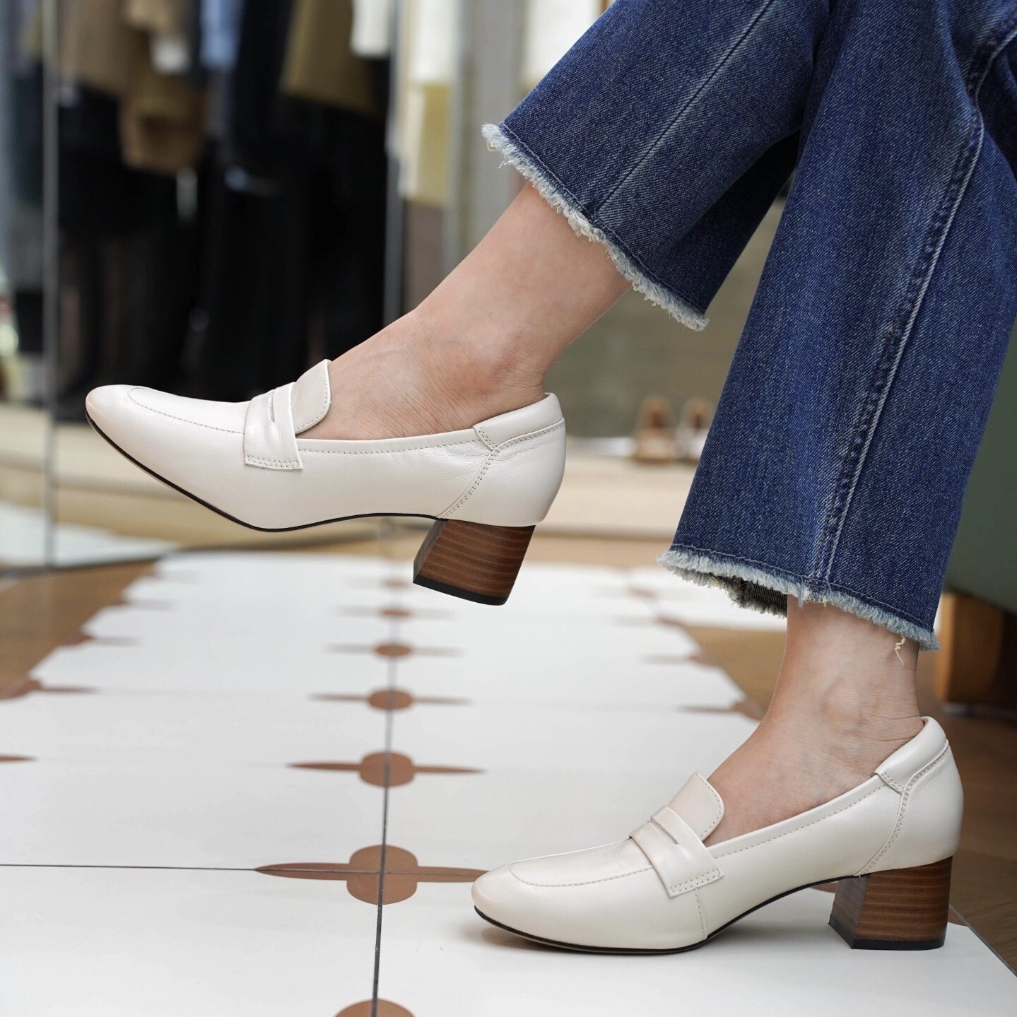 壹家shoes045001小包子乐福小枕头中跟4公分软糯羊皮防磨脚防掉跟,女鞋,乐福鞋（豆豆鞋）,淘宝优惠券,粉丝福利购,淘宝优惠卷