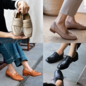 防掉跟平底小皮鞋 休闲运动特惠集合Q壹家shoes 025007乐福鞋 女