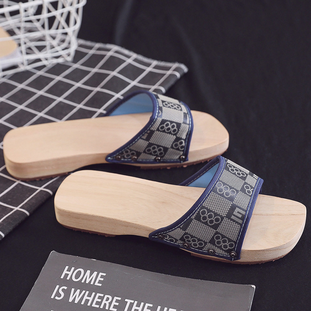 创意款式防滑桐木木屐沙滩凉鞋现货居家情侣凉拖鞋厚底沙滩凉鞋