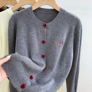 上衣女装 韩系穿搭长袖 毛衣外套开衫 针织开衫 女2025秋冬内搭打底衫